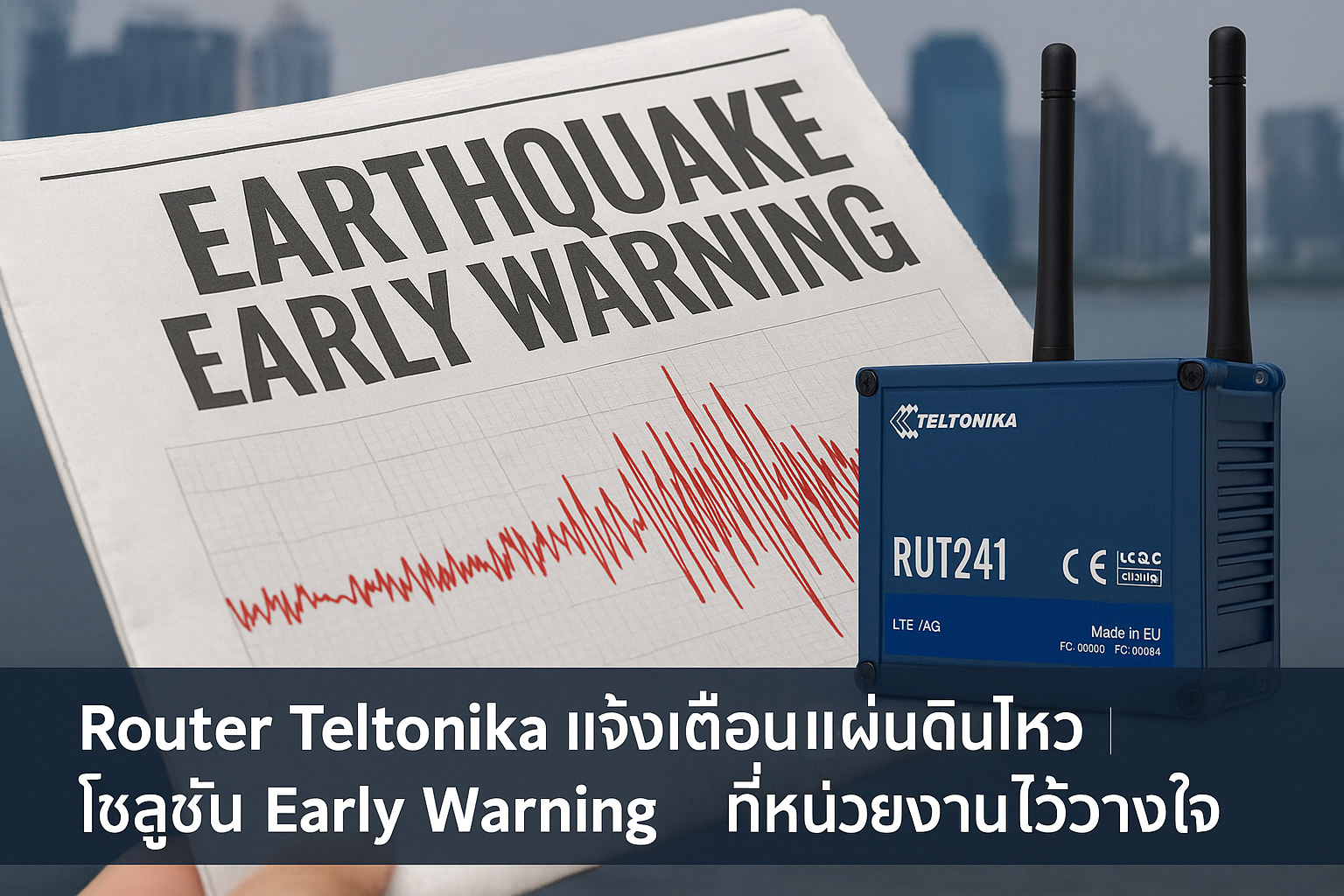 Router Teltonika แจ้งเตือนแผ่นดินไหว