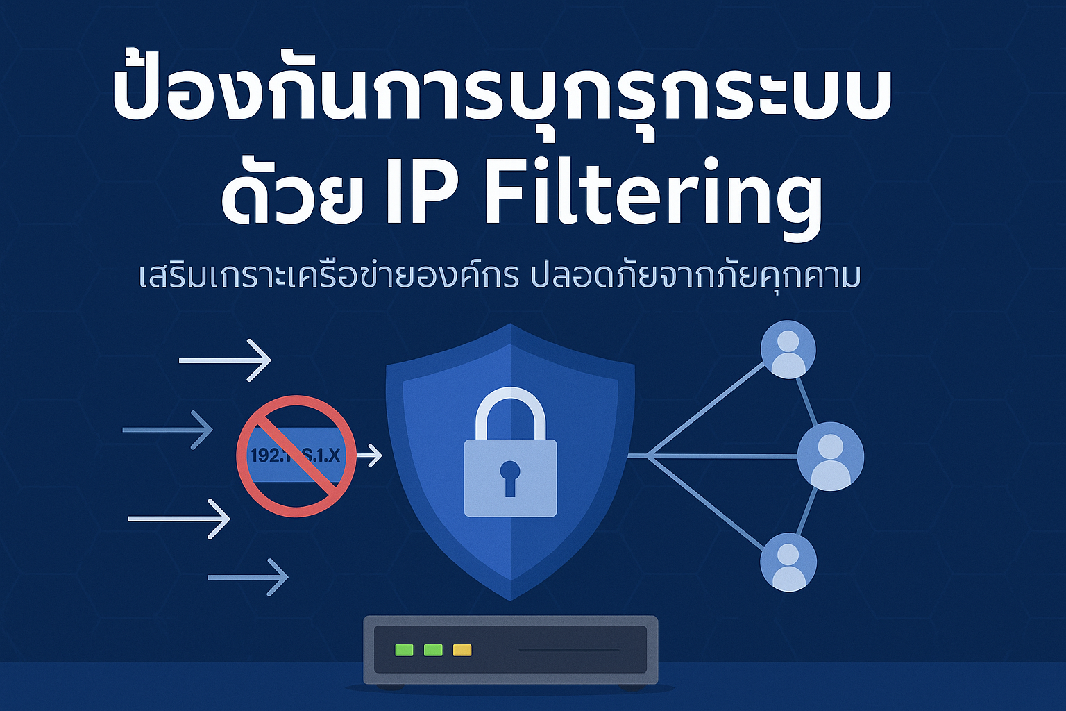 IP Filtering ป้องกันการบุกรุก อย่างมีประสิทธิภาพ
